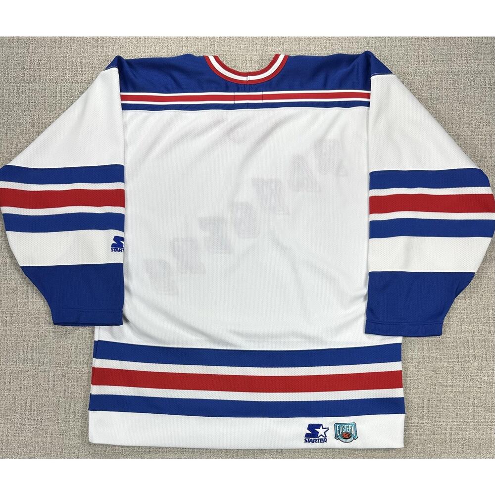 Vintage New York Rangers Jersey Mens Large White NHL Hockey Starter - Picture 11 of 14